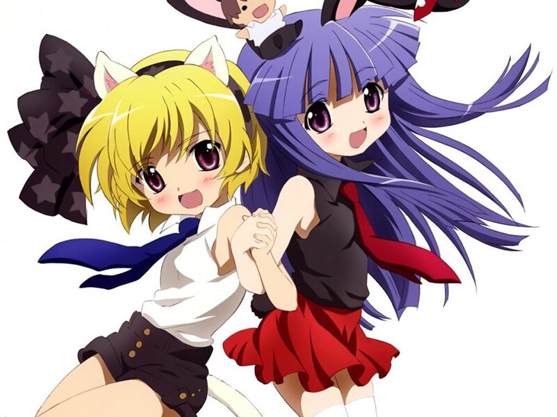 two anime girls with animal ears