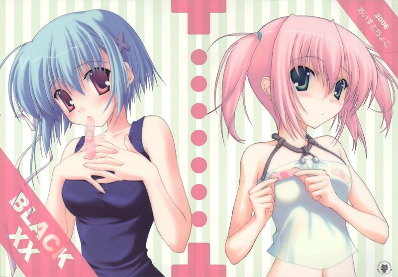 Two anime girls with bandages