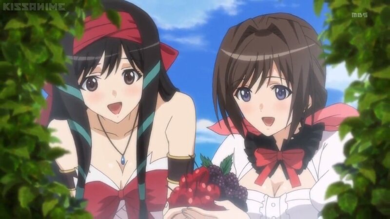 Two Anime Girls with Berries