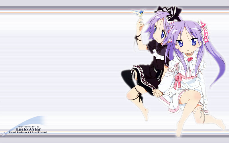 Two Anime Girls with Bird