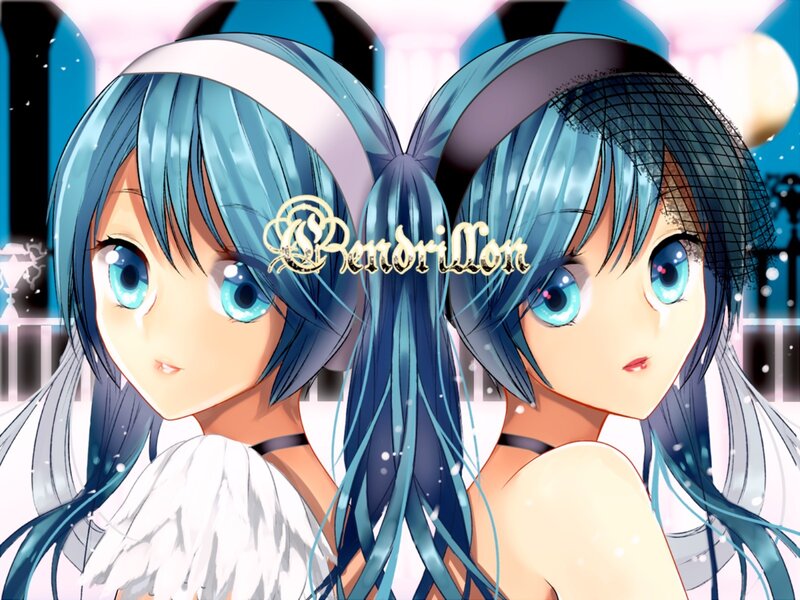 Two Anime Girls with Blue Hair — Dramatic, Night