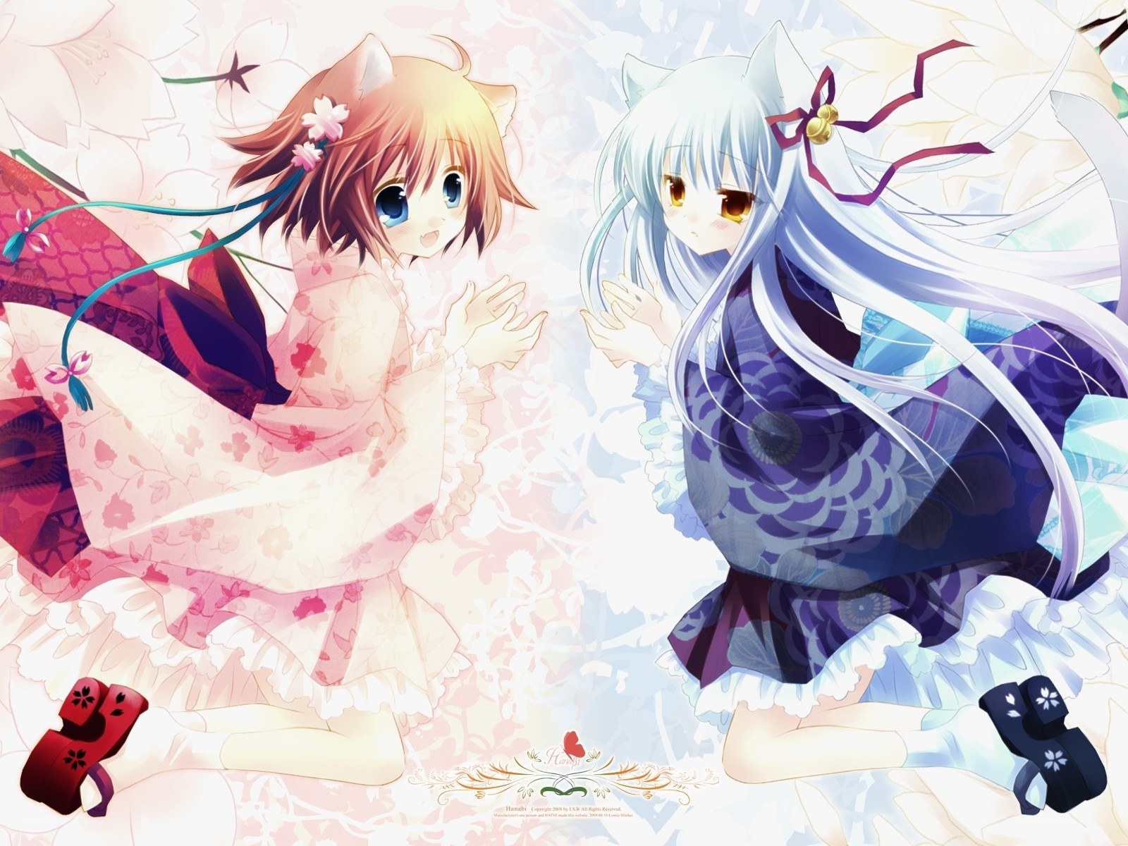 Two anime girls with cat ears