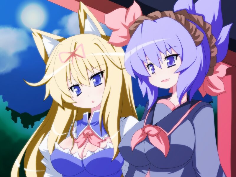 two anime girls with cat ears