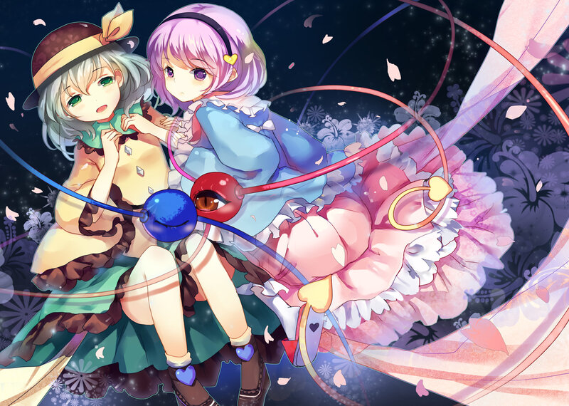 Two Anime Girls with Eyes