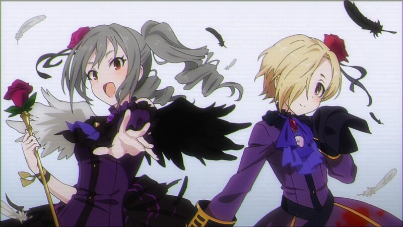 Two Anime Girls with Feathers — Purple