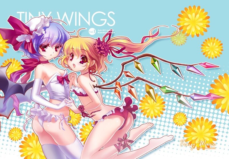 Two anime girls with flowers