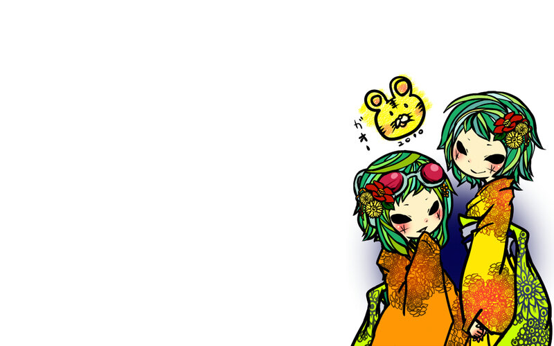 two anime girls with flowers