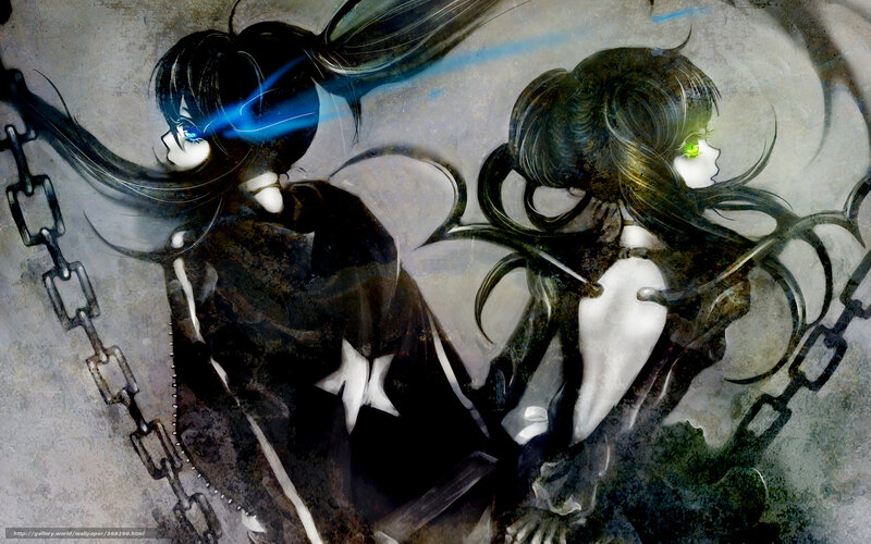 Two anime girls with glowing eyes