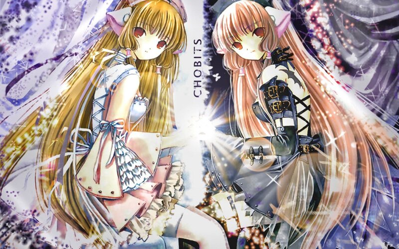 Two anime girls with glowing hands