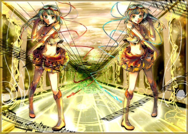 Two anime girls with goggles