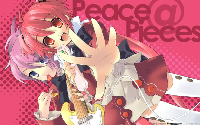 Two Anime Girls with Guitar — Pink