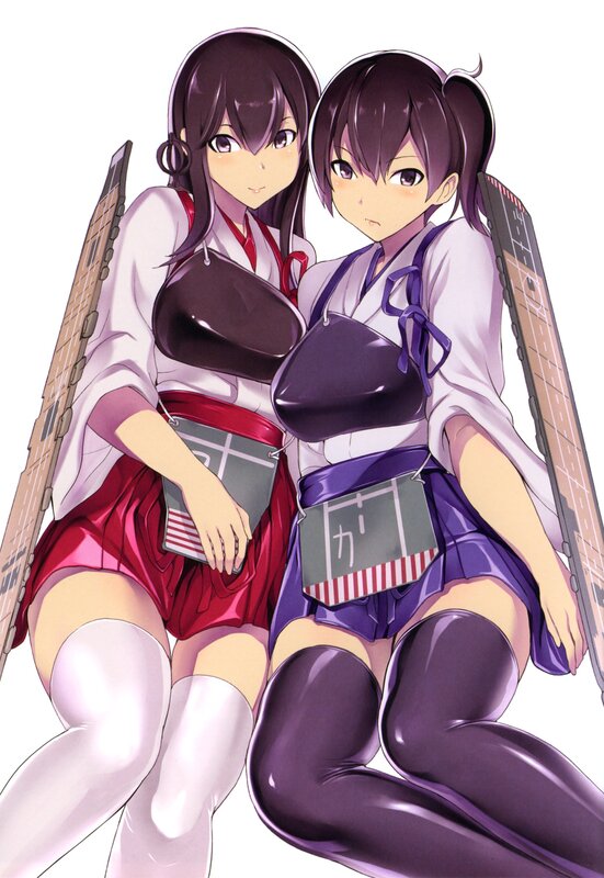 Two Anime Girls with Guitars — Purple