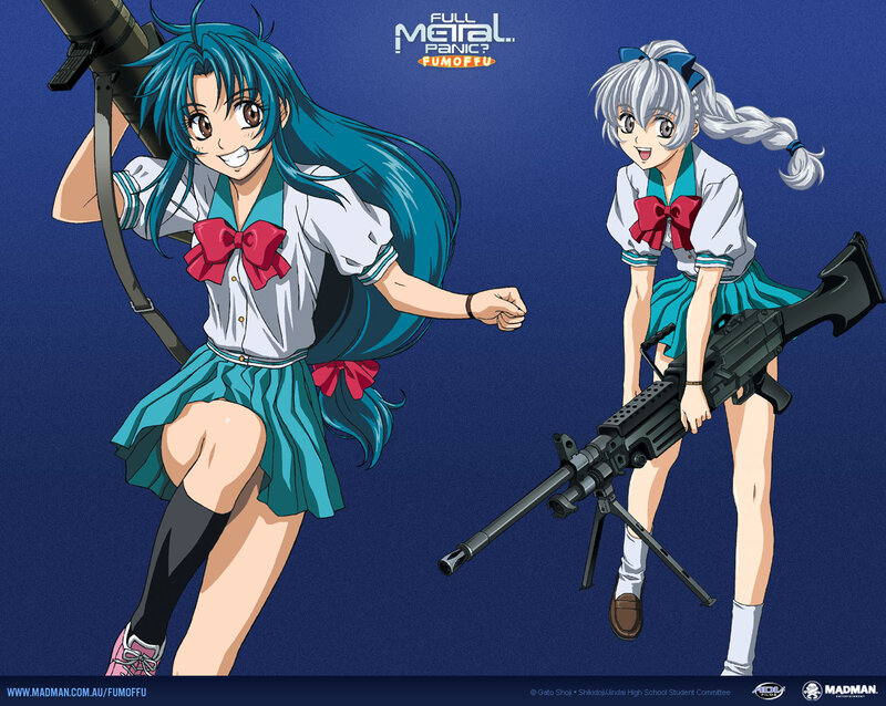 Two Anime Girls with Guns — Blue
