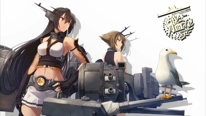 Two Anime Girls with Guns — White, Calm