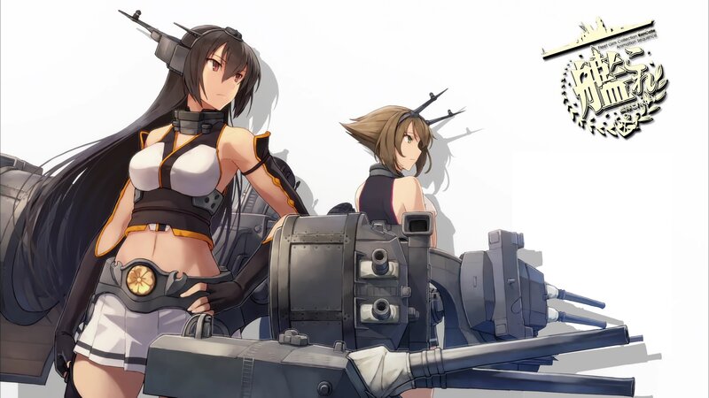 Two Anime Girls with Guns — White, Dramatic, Ships