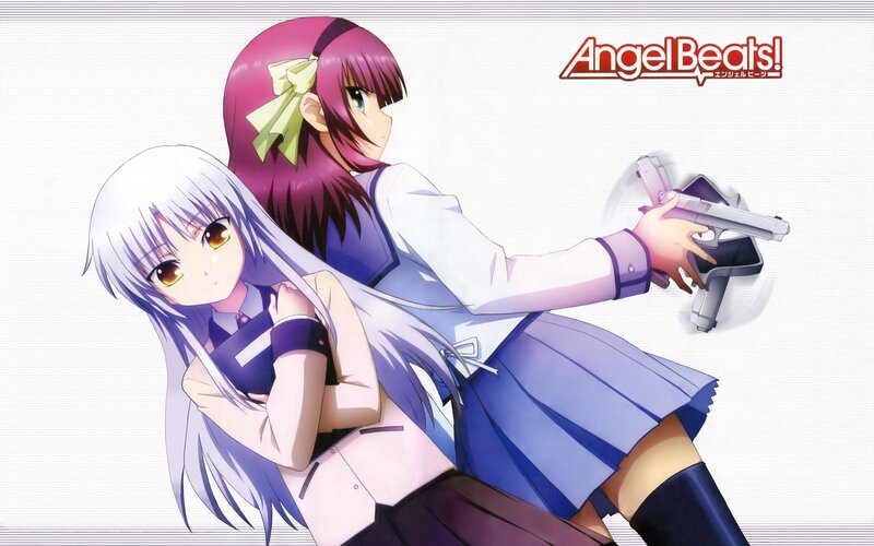 Two Anime Girls with Guns — White, Dramatic