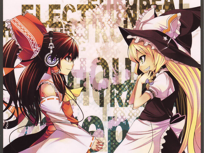 Two anime girls with headphones