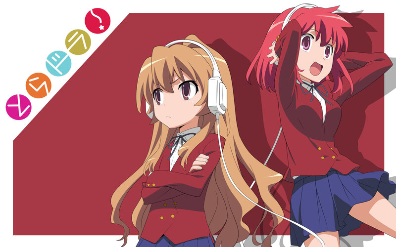 Two anime girls with headphones