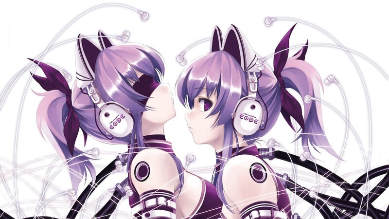 two anime girls with headphones