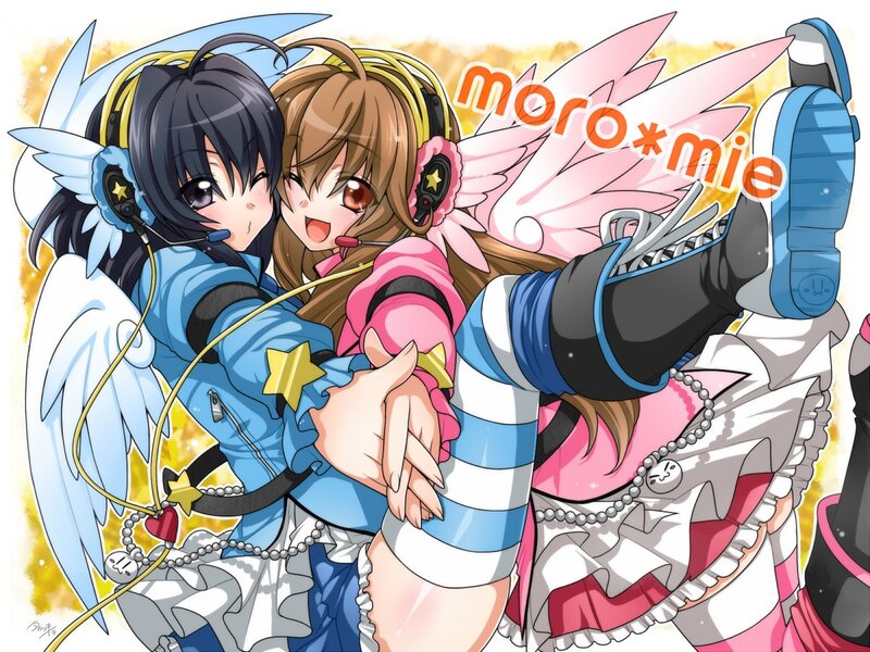 Two anime girls with headphones