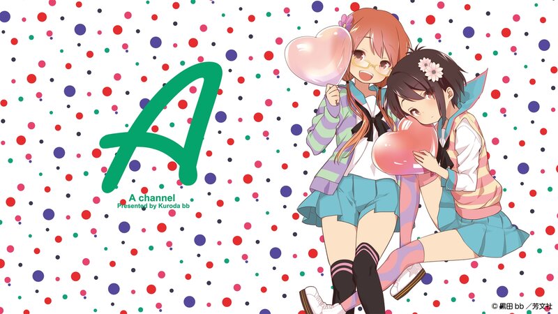 Two Anime Girls with Hearts — White