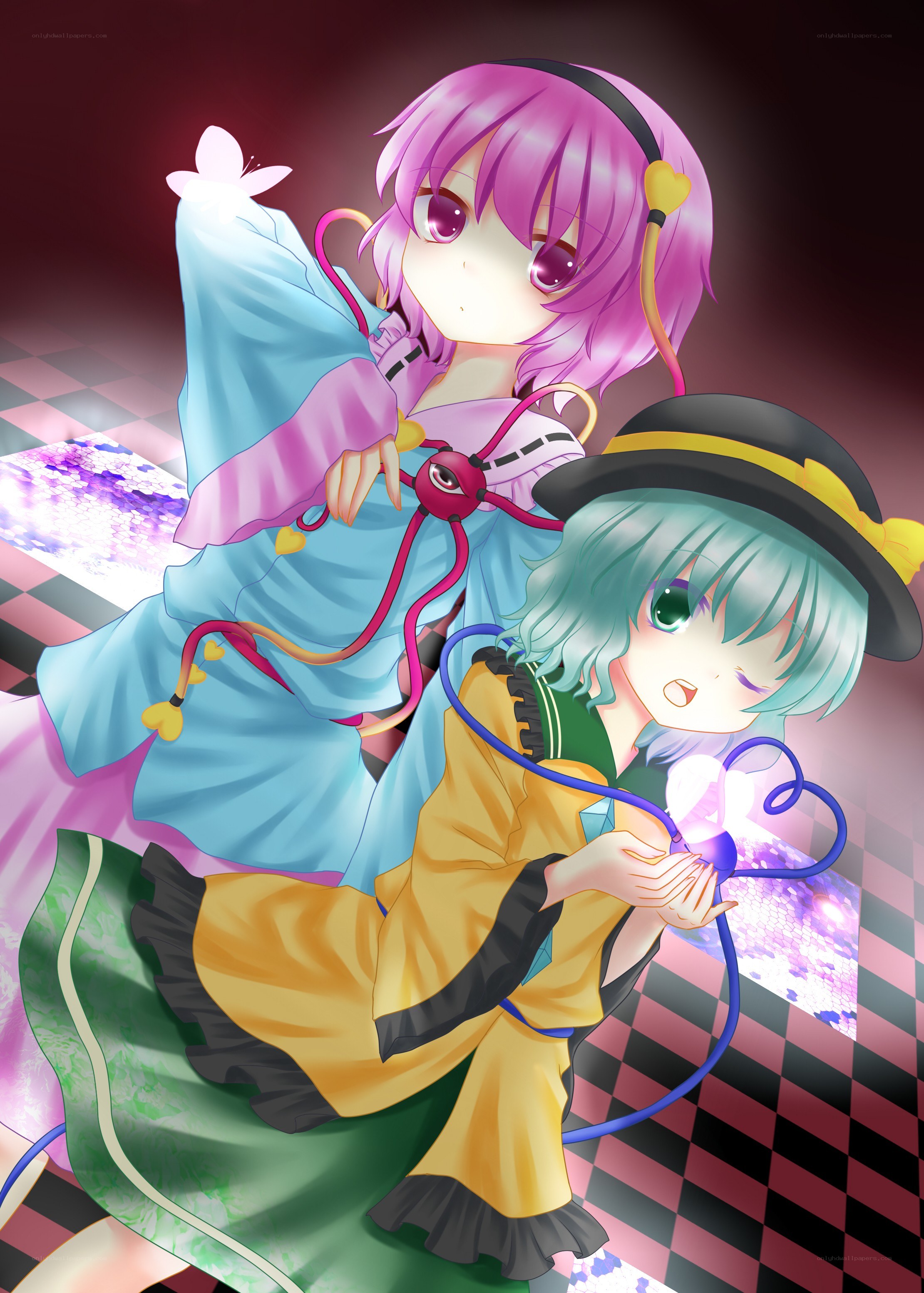 Two anime girls with magical devices