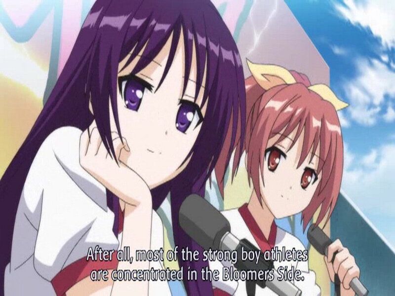 Two Anime Girls with Microphones — Purple