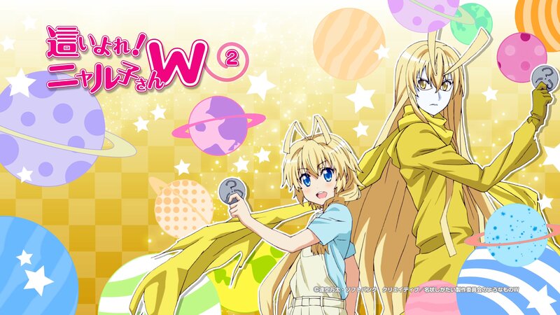 Two Anime Girls with Planets