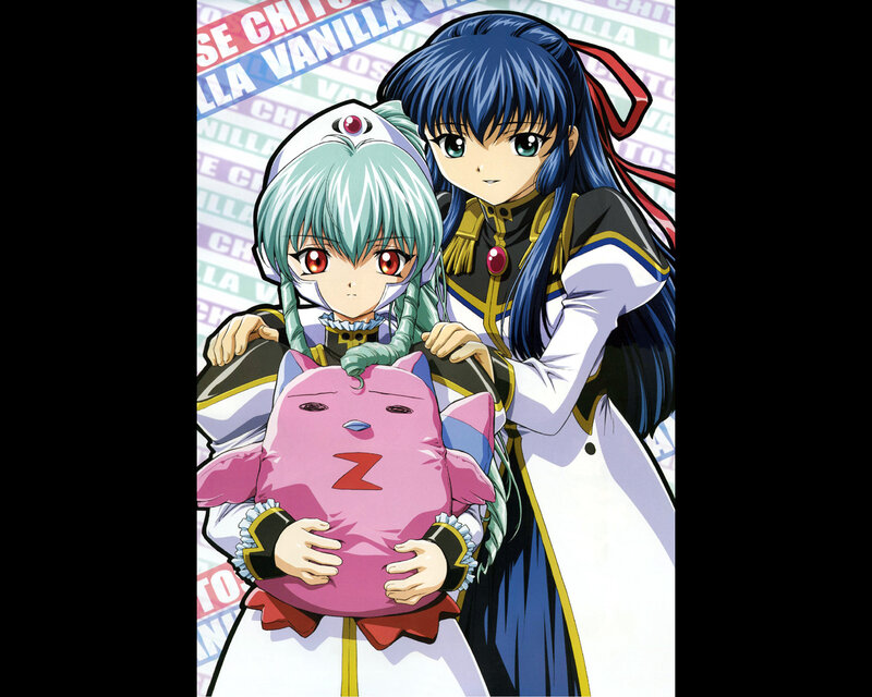 Two Anime Girls with Plushie