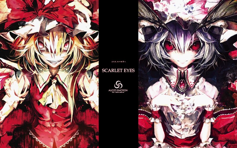 Two Anime Girls with Red Eyes — Dramatic, Red Eyes