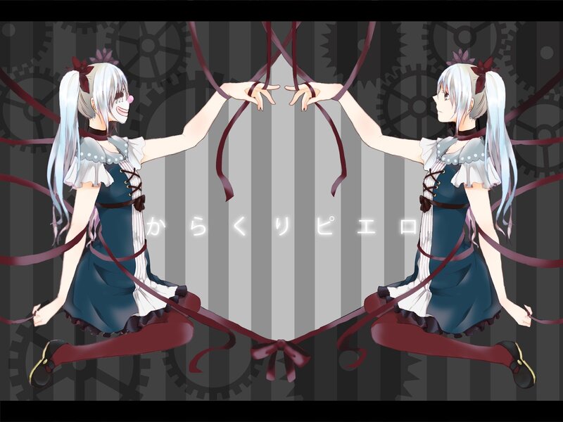 Two anime girls with ribbons