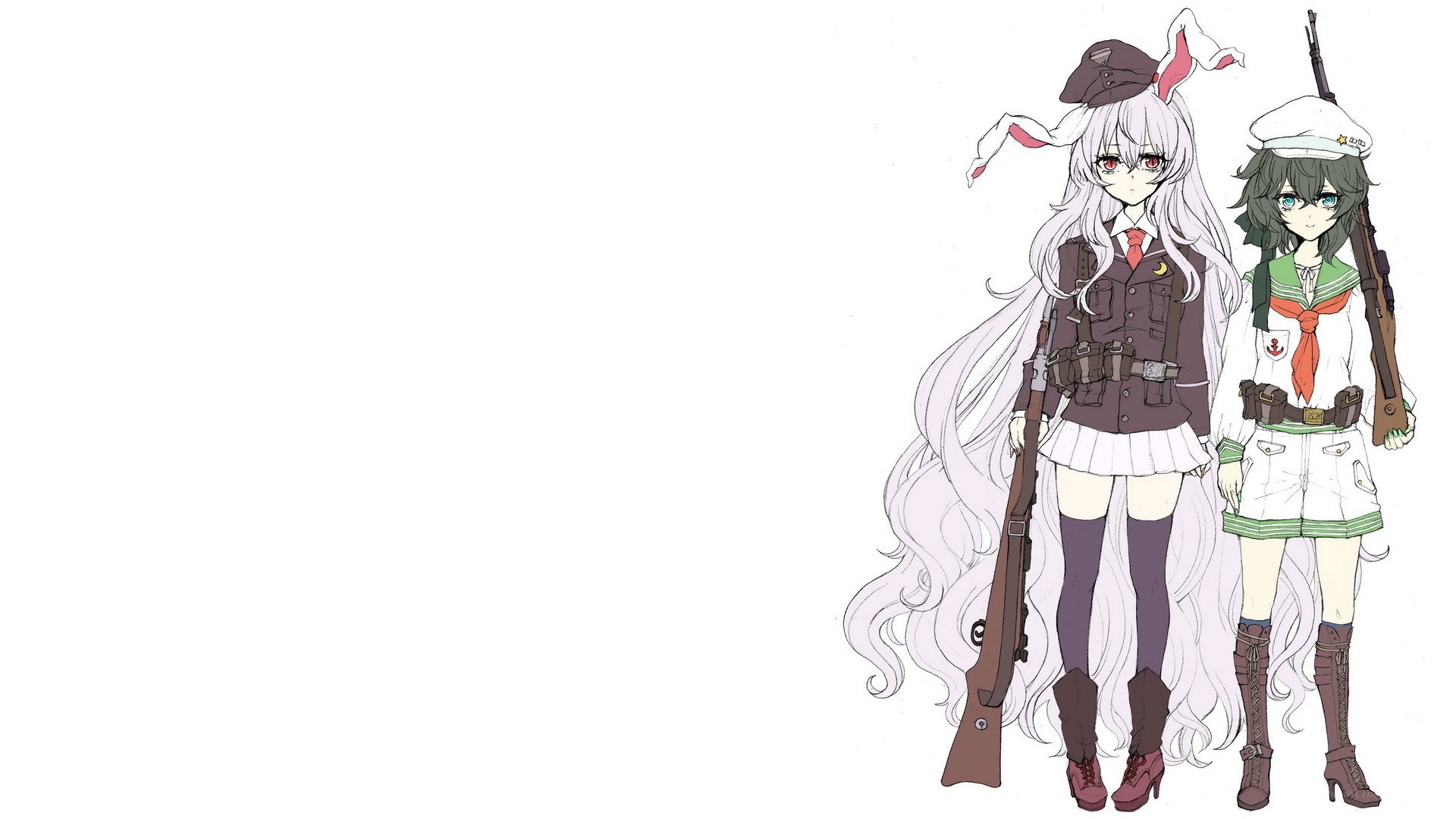 Two anime girls with rifles