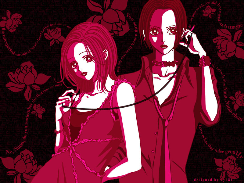 Two anime girls with roses