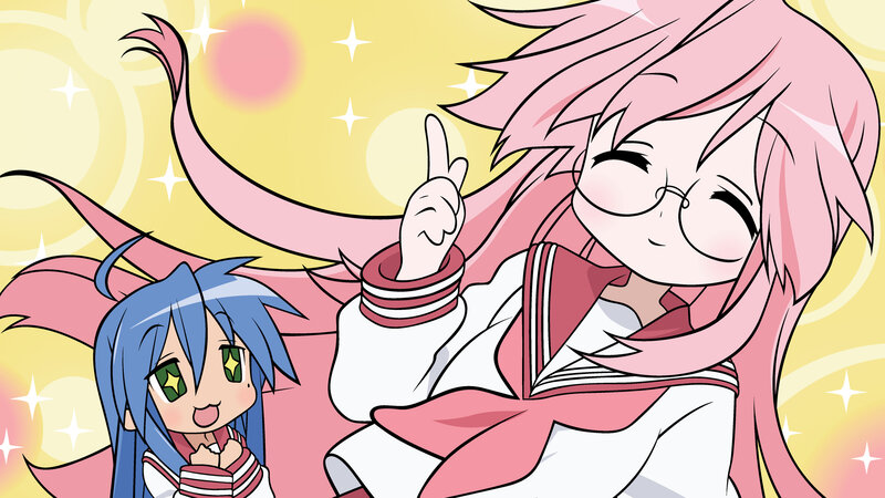 Two anime girls with sparkles