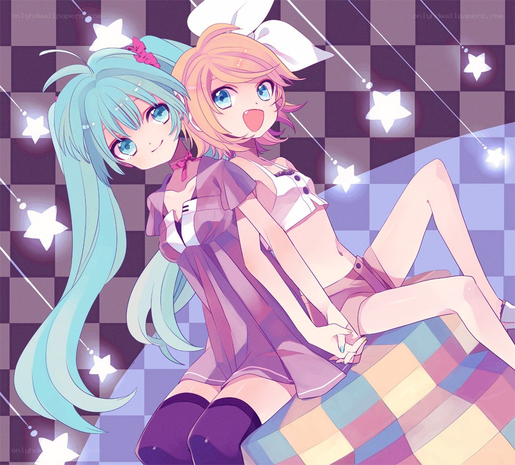 two anime girls with star lights