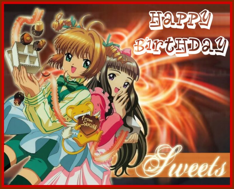 Two Anime Girls with Sweets — Red