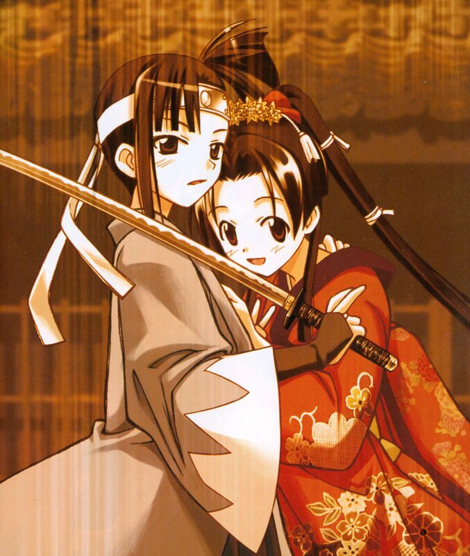 Two anime girls with swords