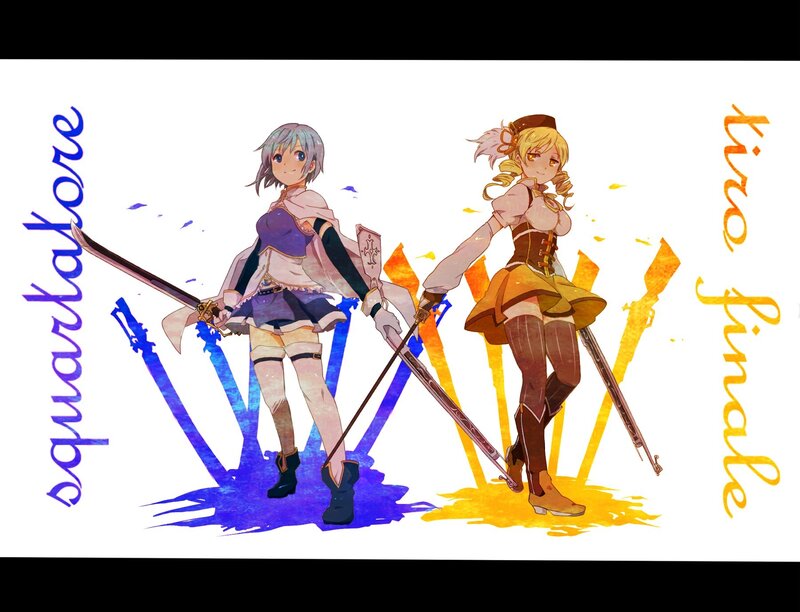 two anime girls with swords