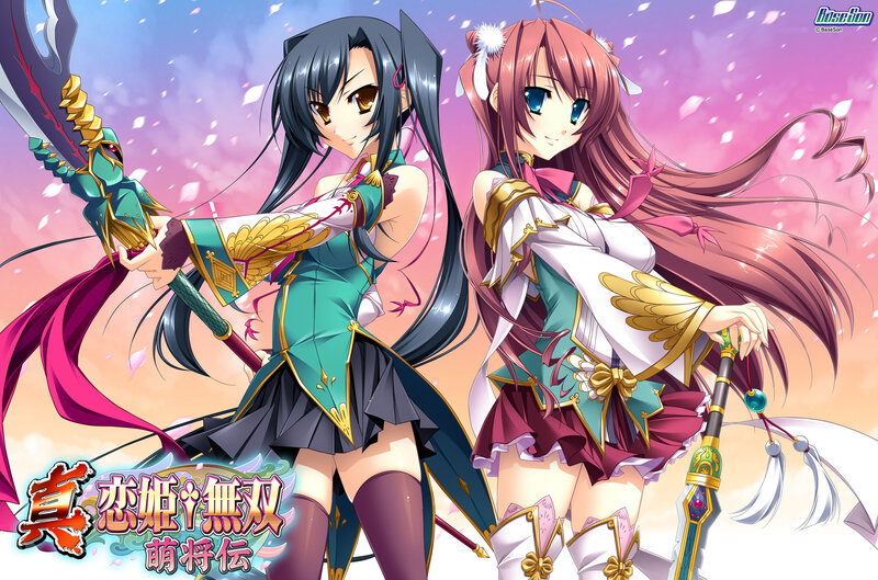 Two Anime Girls with Swords — Pink
