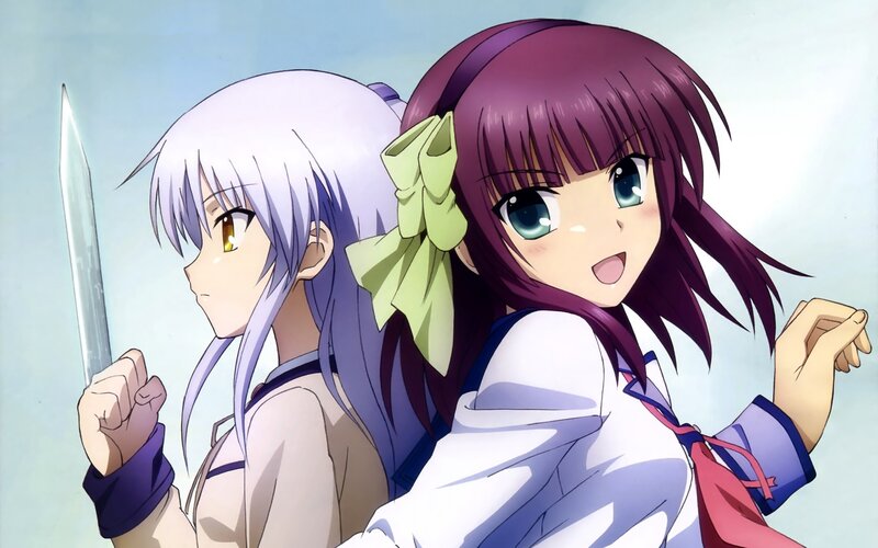 Two anime girls with swords