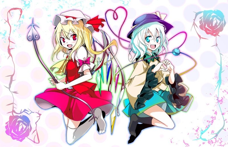 Two anime girls with wands