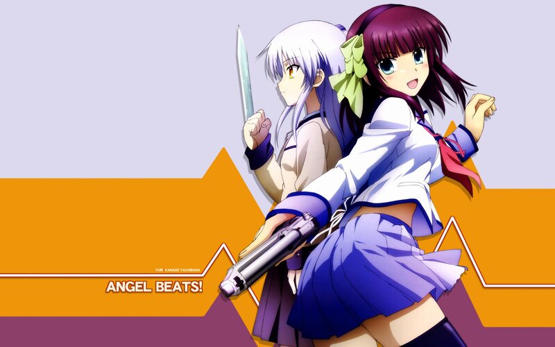 Two Anime Girls with Weapons — Purple, Action