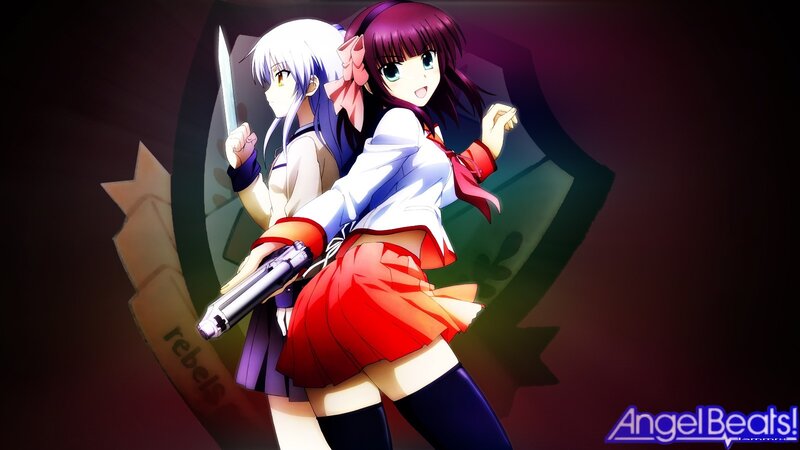 Two Anime Girls with Weapons — Purple, Dramatic, Swords