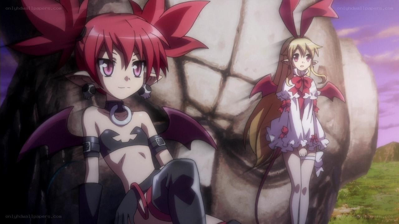 Two anime girls with wings