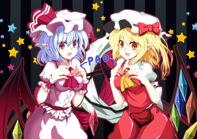 Two anime girls with wings
