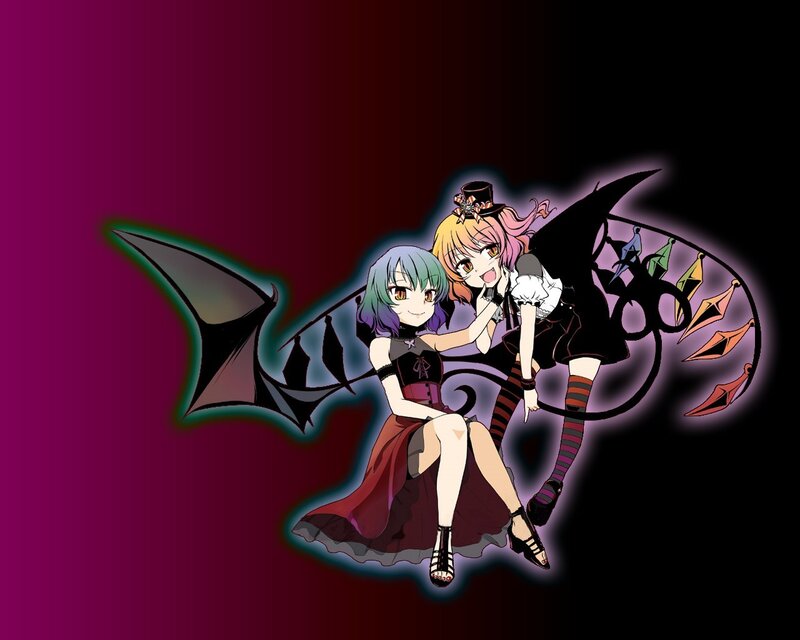 two anime girls with wings