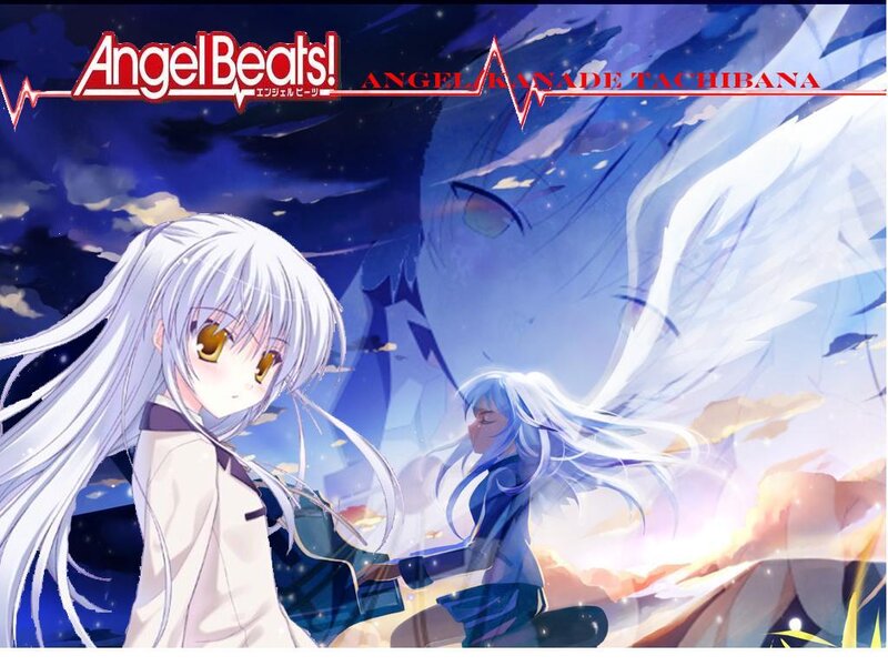 Two Anime Girls with Wings — Blue, Dramatic
