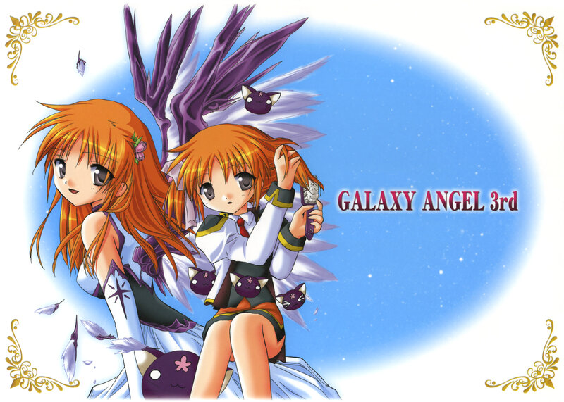 Two Anime Girls with Wings — Blue, Serene, Cat-like Creatures