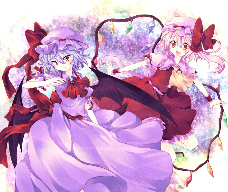 Two Anime Girls with Wings — Purple, Dreamy