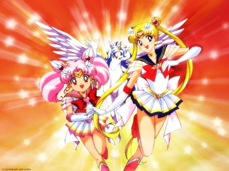 Two Anime Girls with Wings — Red, Dramatic